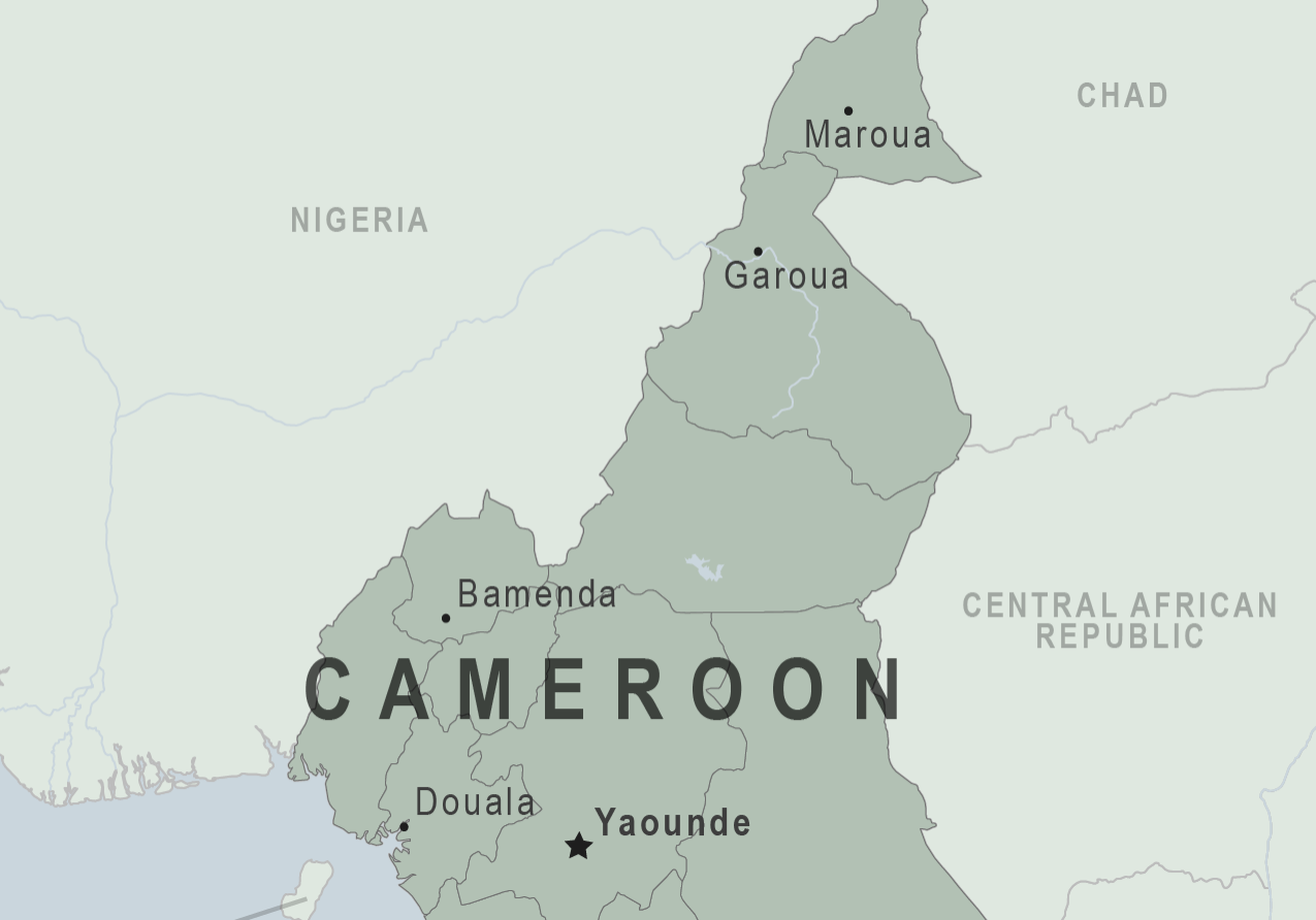 map of cameroon